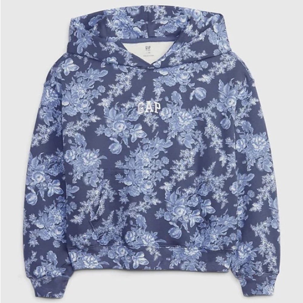 LoveShackFancy Floral Gray Hoodie